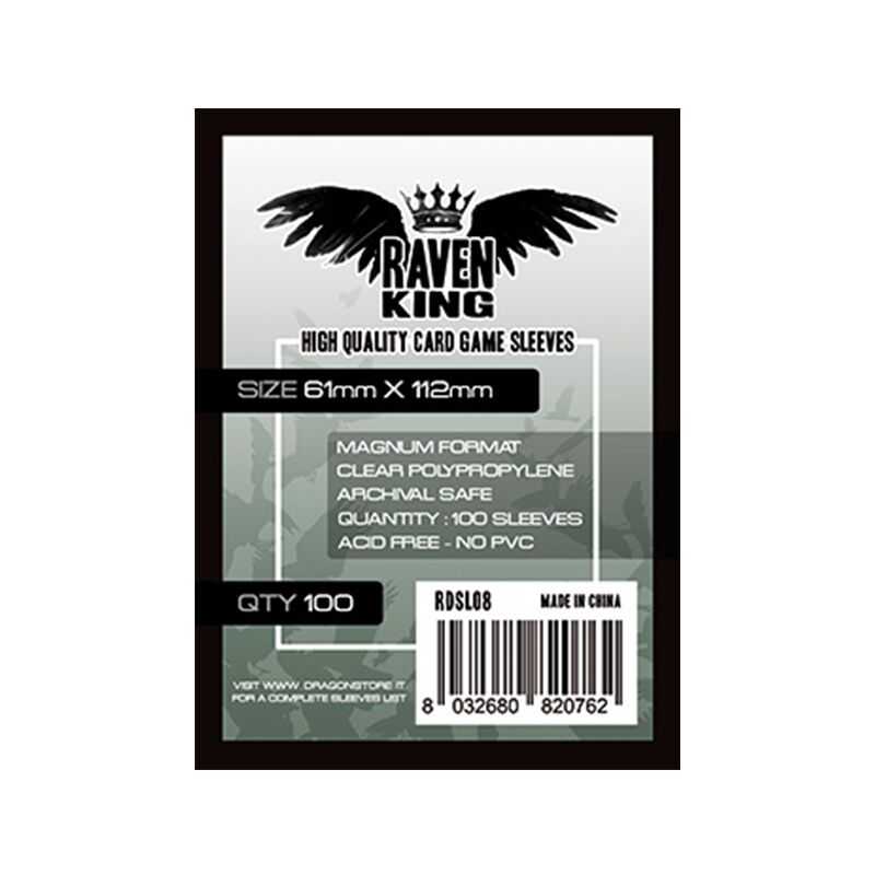 raven king card sleeves gray
